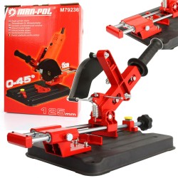 Supporto per Smerigliatrice Angolare | Diametro Disco 115 e 125 mm | Angolo di Taglio 0-45° | Distanza Regolabile tra Morsetti | Protezione Contro Scintille | per Smerigliatrici Elettriche e a Batteria